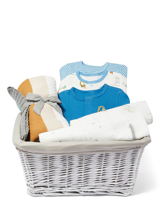Baby Gift Hamper – 3 Piece set with Alphabet Sleepsuit image number 1